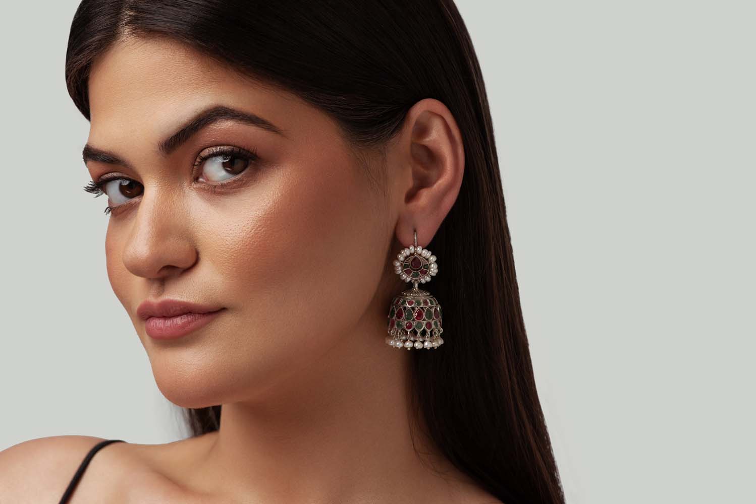 Indus Valley Kohistani Jhumka Earrings image 2