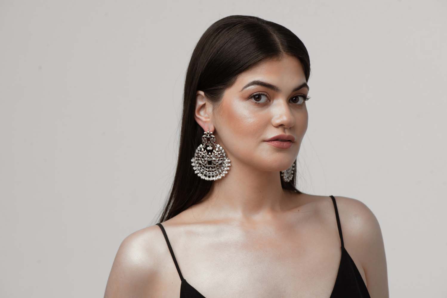 Indus Valley Sapphire & Pearl Jhumka Earrings image 5