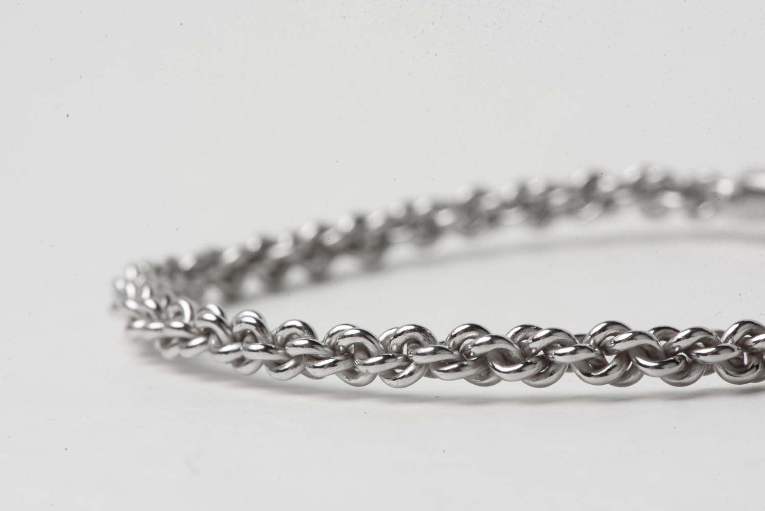 Signature Silver Rope Bangle image 4
