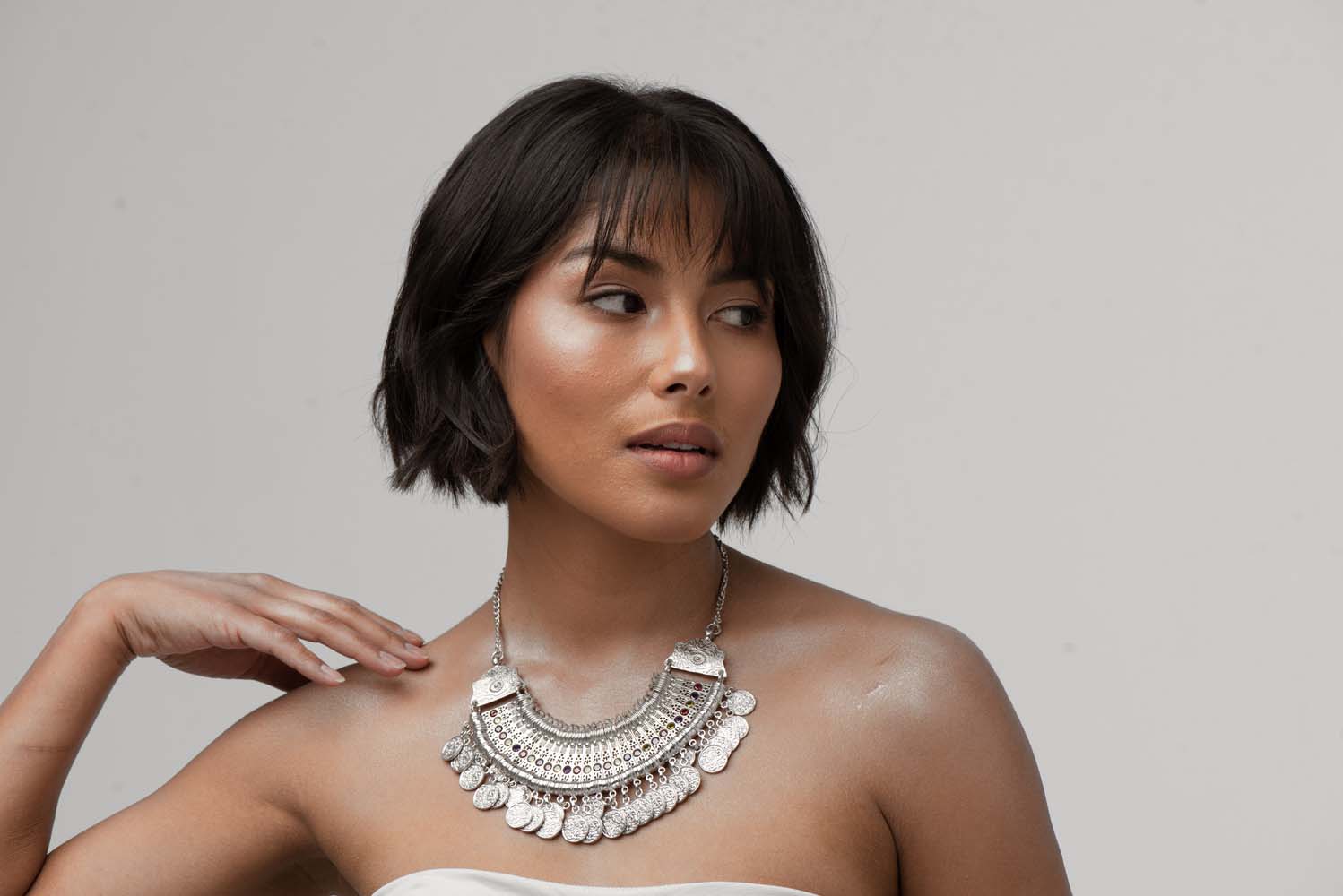 Signature Multicolored, Coin Bib Necklace image 2