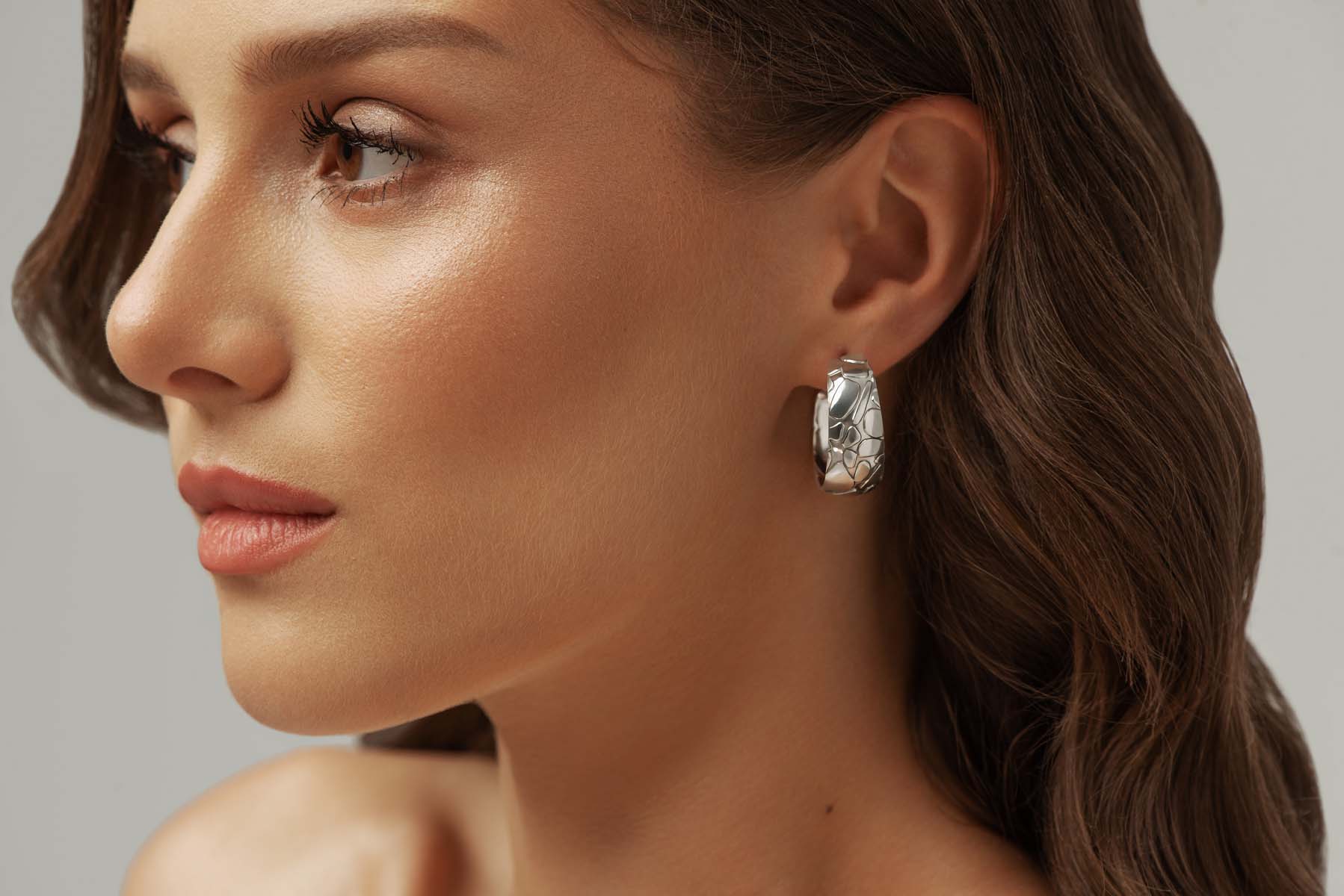 Mexico Pebbles Hoop Earrings image 3