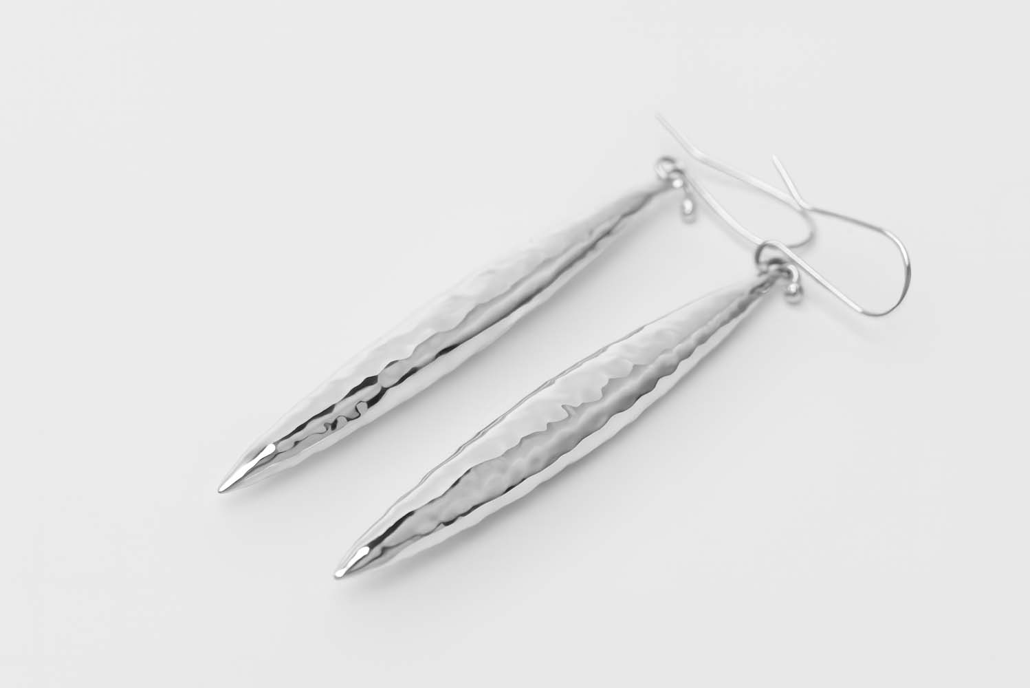 Mexico Hammered Bullet Drop Earrings image 1