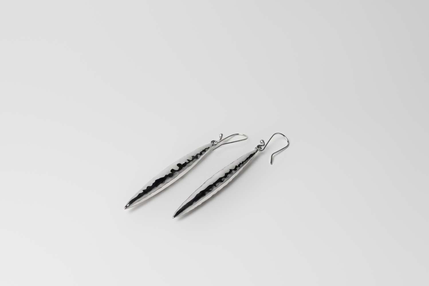 Mexico Hammered Bullet Drop Earrings image 2