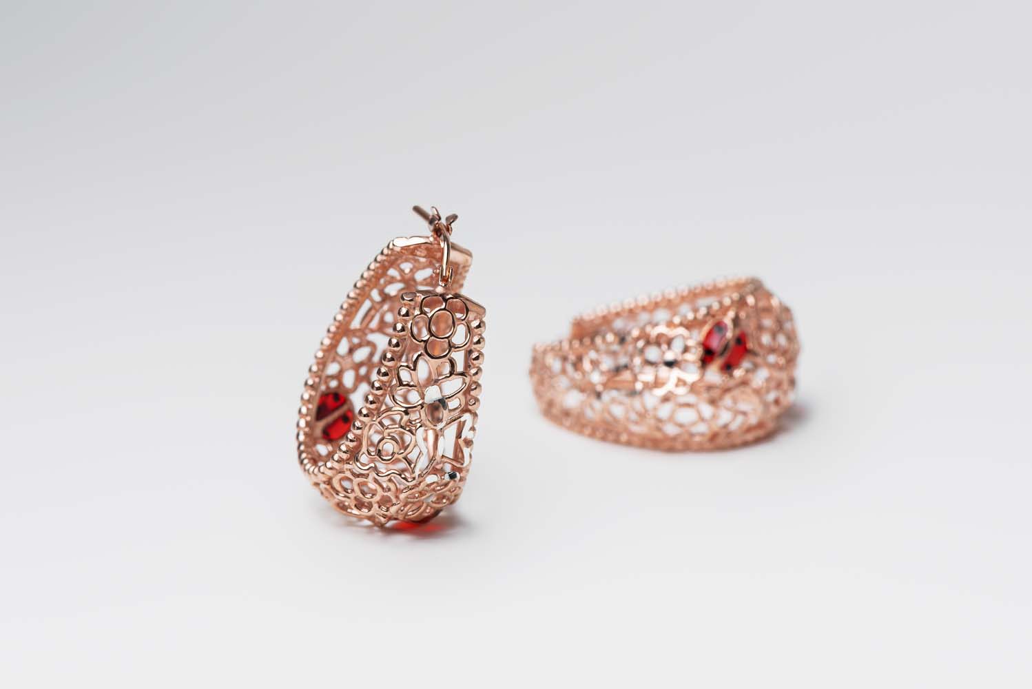 Italian Lady Bug Earrings image 1