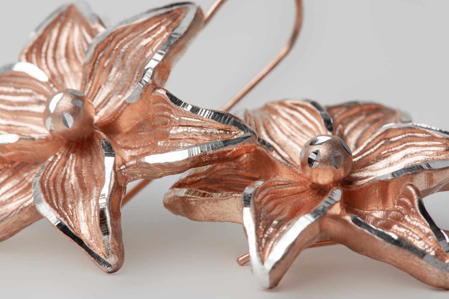 Italian Flower Earrings (Rose Gold) image 1