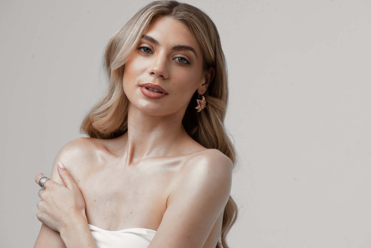 Italian Flower Earrings (Rose Gold) image 4