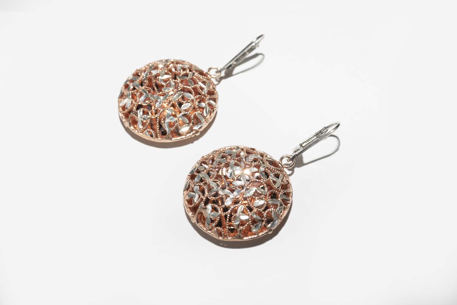Italian Dainty Flowers Earrings (Rose Gold) image 1
