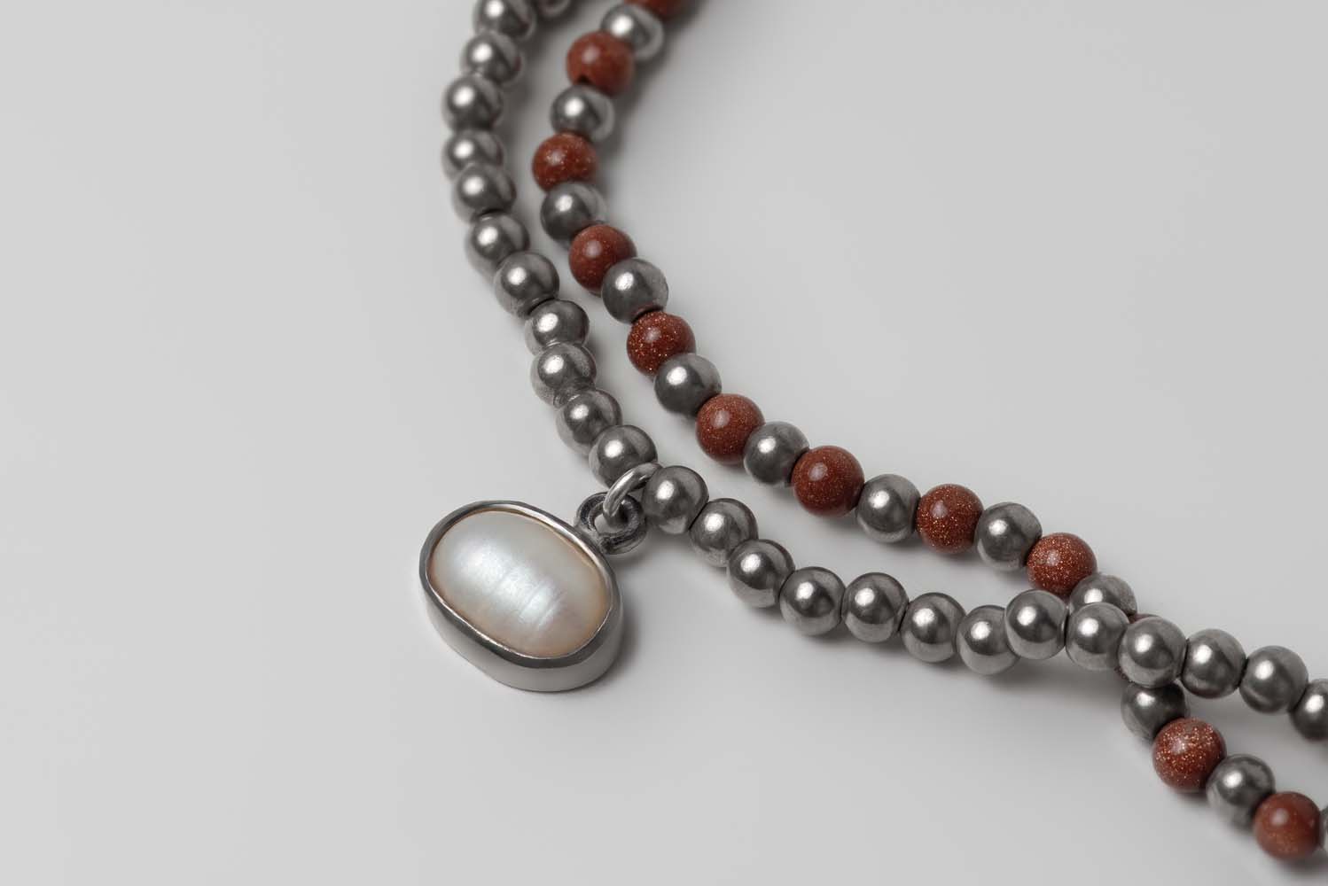 Signature Sunstar Double Anklet -  Pearl stone image 2