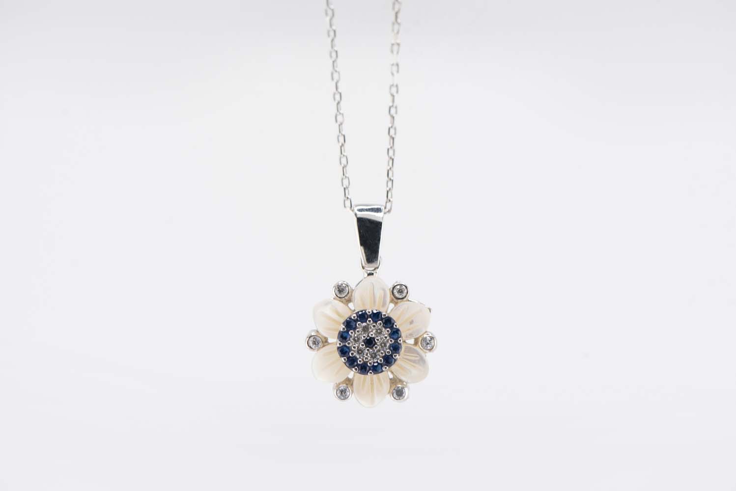 Evil Eye Pearl Pendant Necklace