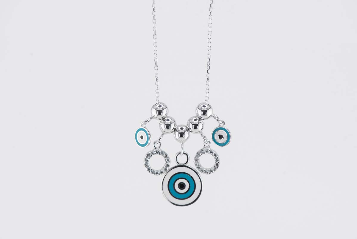 Evil Eye 5 Circles Necklace